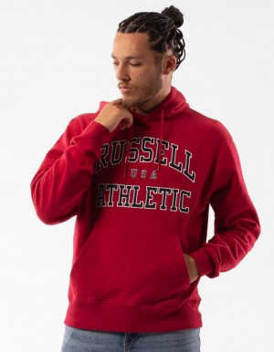 Hanorac cu Gluga Russell Athletic Mercer Barbati Roz | 57382-AJCR