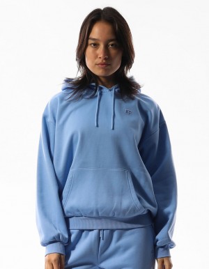 Hanorac cu Gluga Russell Athletic R Logo Dama Albastri | 48791-BXEZ