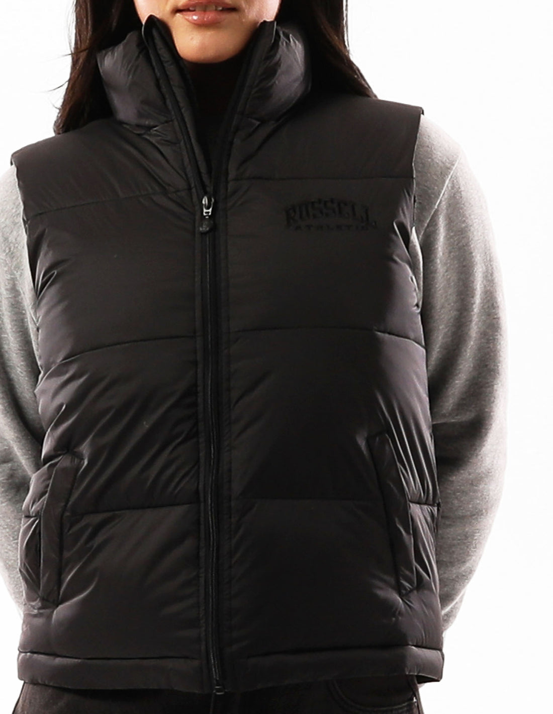 Geaca Puffer Russell Athletic Arlington Vest Dama Negrii | 69752-MBRC