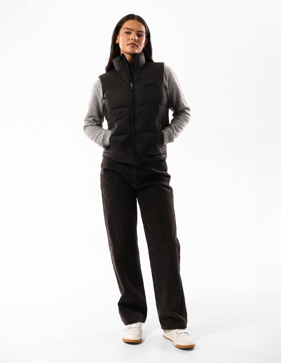 Geaca Puffer Russell Athletic Arlington Vest Dama Negrii | 69752-MBRC