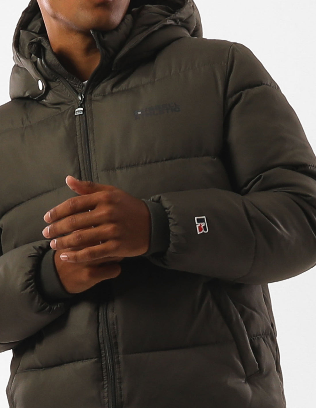 Geaca Puffer Russell Athletic Hampton Barbati Masline Verzi | 62470-JRXS