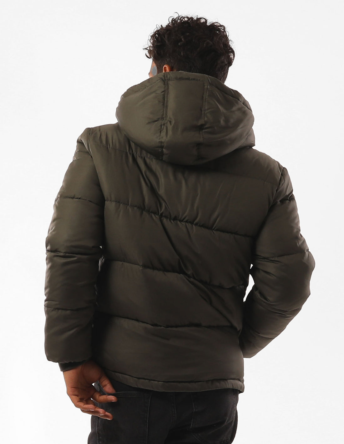 Geaca Puffer Russell Athletic Hampton Barbati Masline Verzi | 62470-JRXS