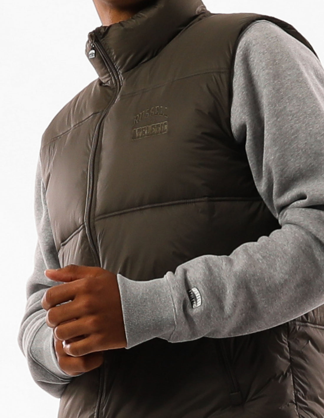 Geaca Puffer Russell Athletic Kennedy Vest Barbati Masline Verzi | 54782-FYOS