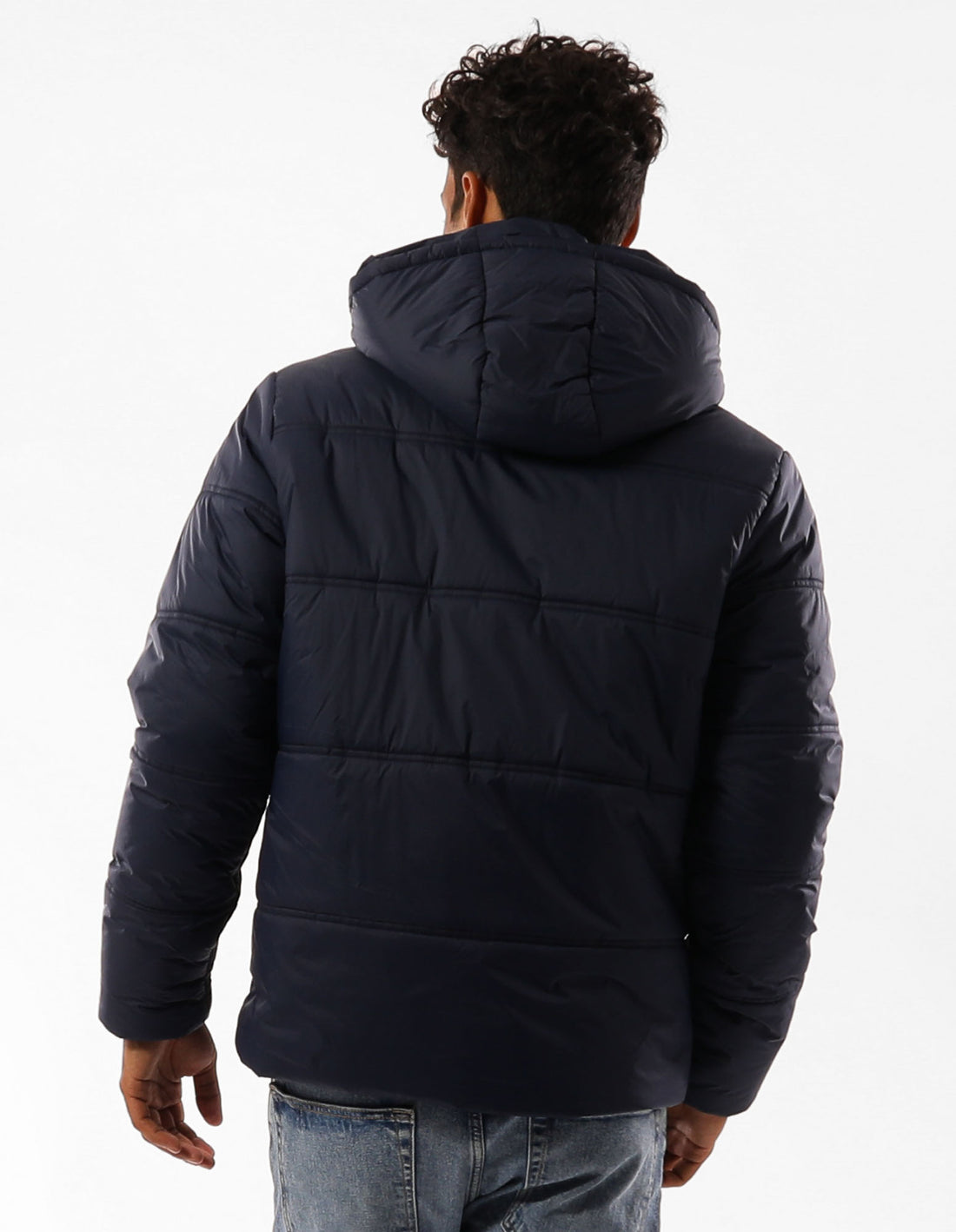 Geaca Puffer Russell Athletic Lewis Barbati Bleumarin | 54968-QLRX
