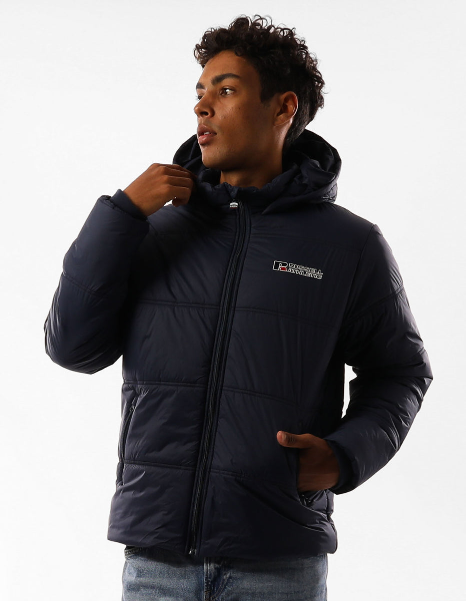 Geaca Puffer Russell Athletic Lewis Barbati Bleumarin | 54968-QLRX