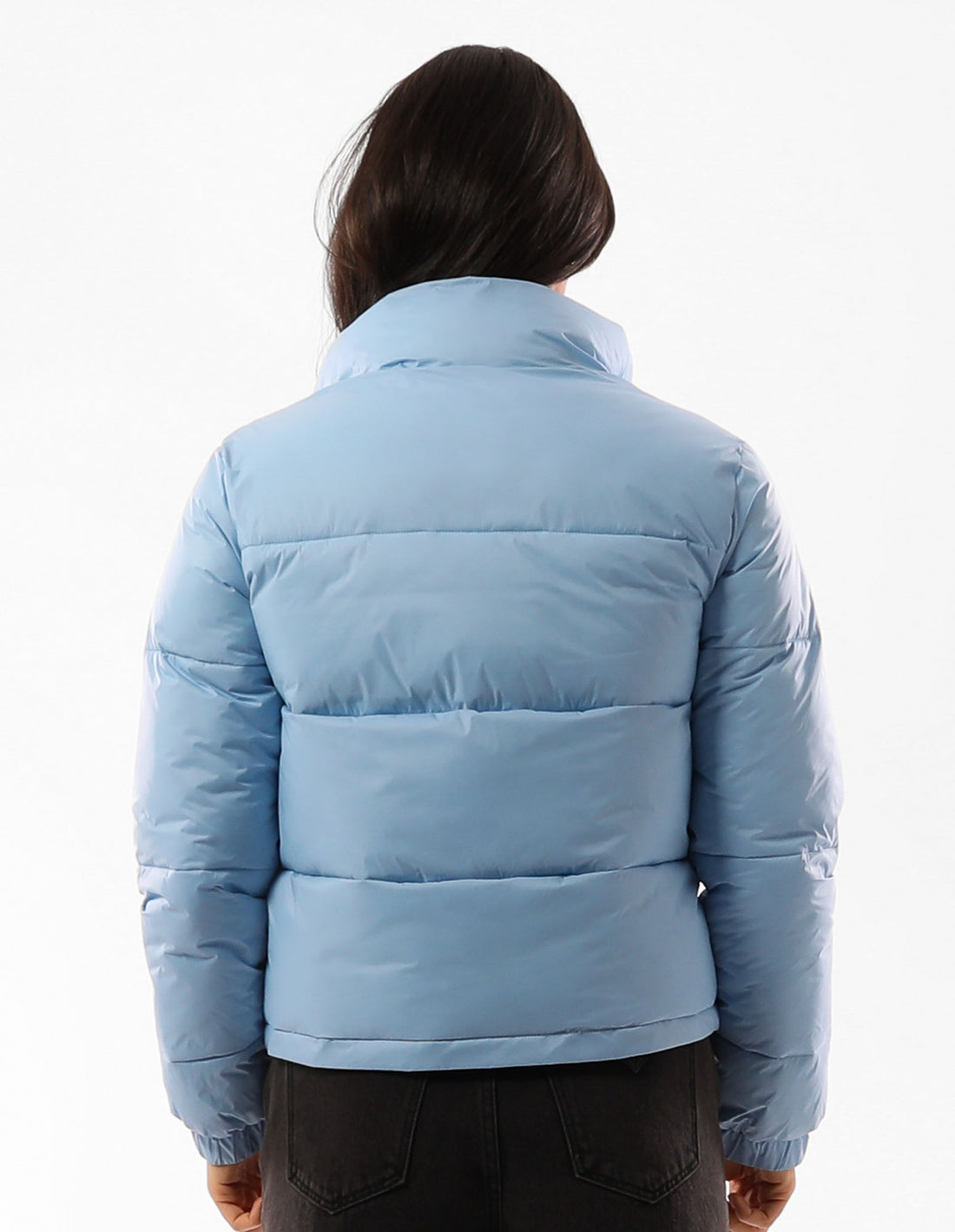 Geaca Puffer Russell Athletic Seattle Sea Cropped Dama Albastri | 89234-ODCG