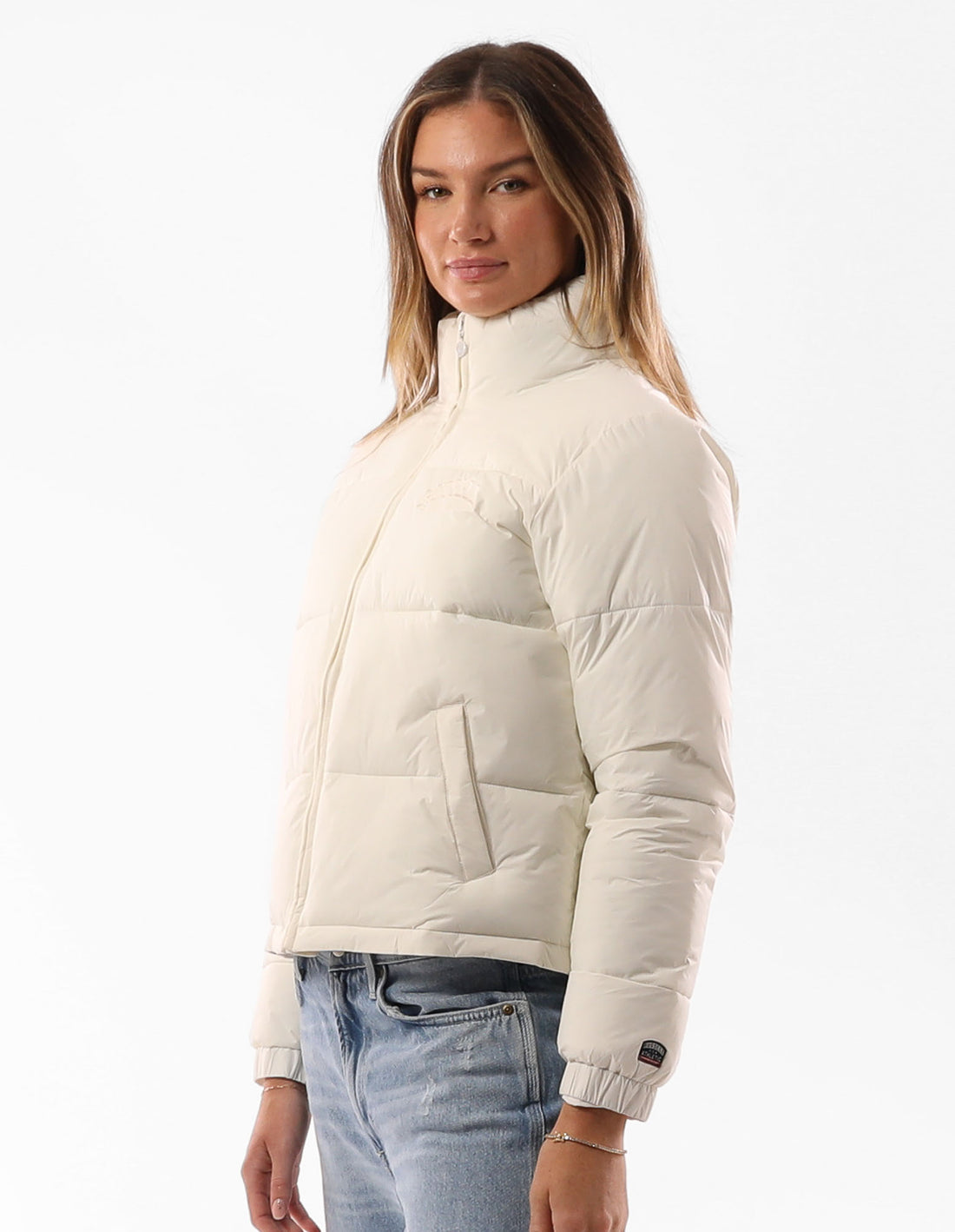 Geaca Russell Athletic Belle Cropped Dama Bej | 05937-BLCY