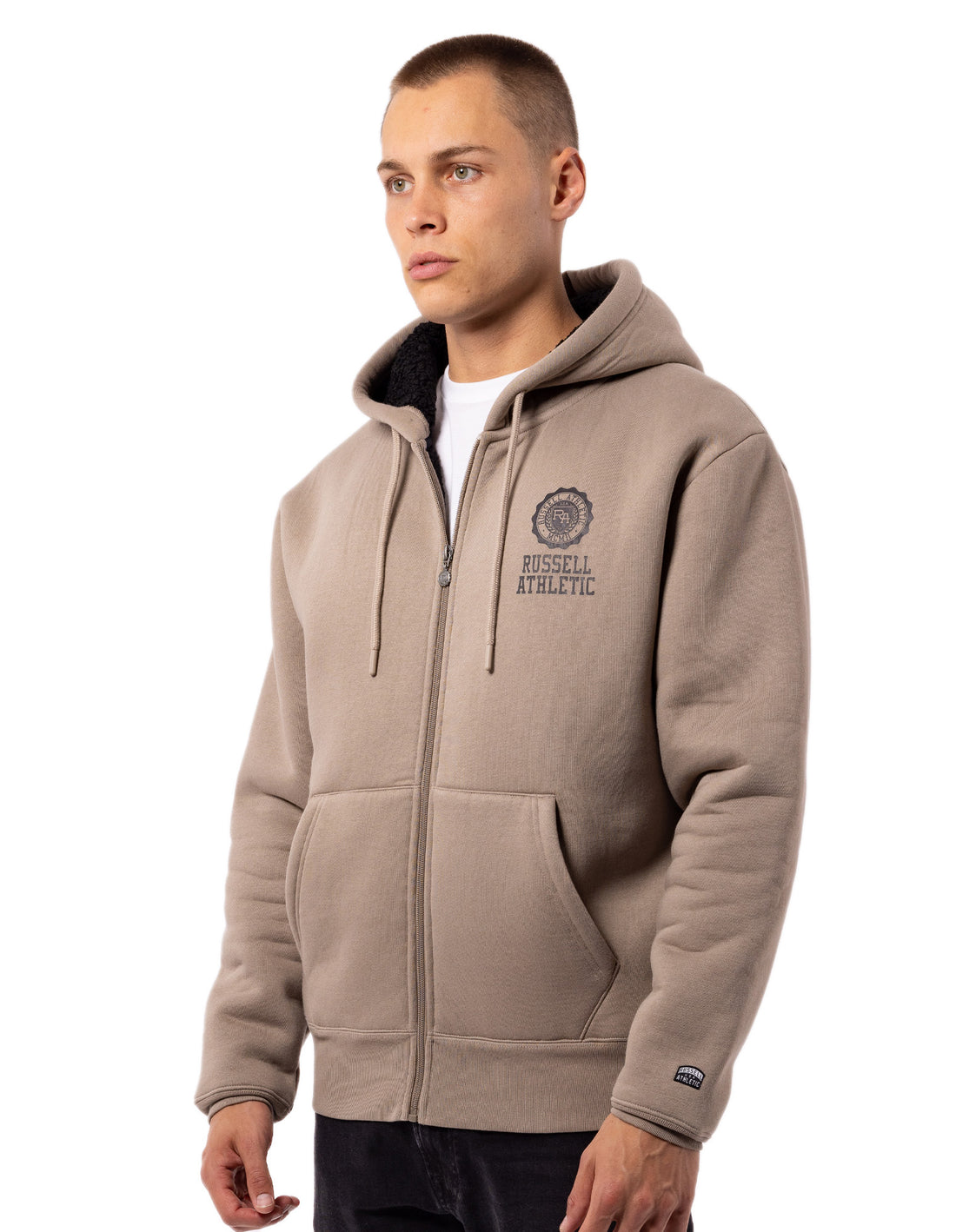 Geaca Russell Athletic Collegiate Sherpa Barbati Maro | 39570-CJLI
