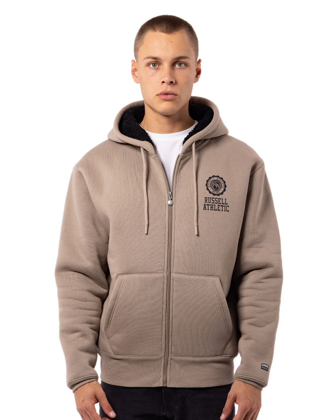 Geaca Russell Athletic Collegiate Sherpa Barbati Maro | 39570-CJLI