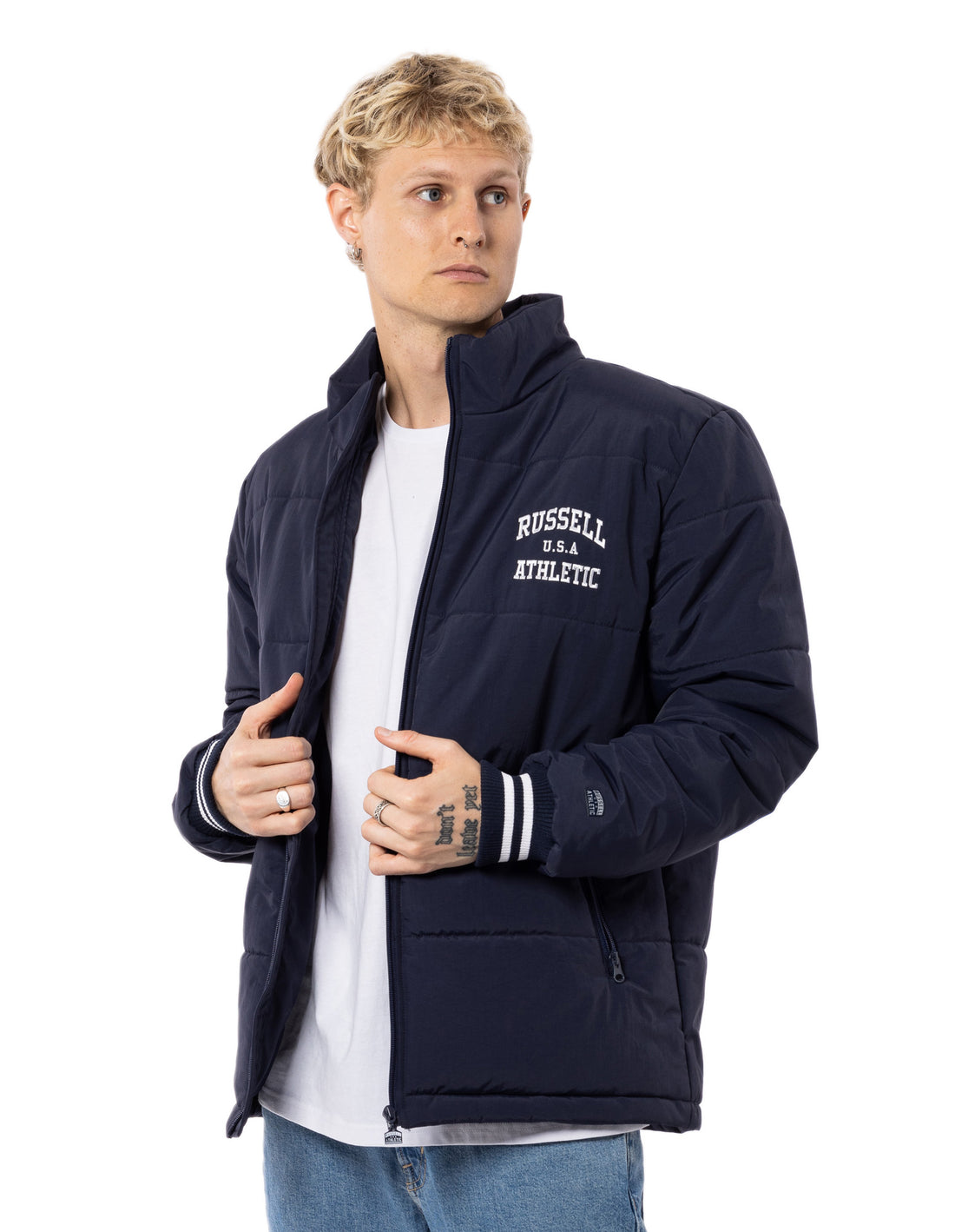 Geaca Russell Athletic Klute Barbati Bleumarin | 58123-KNMF