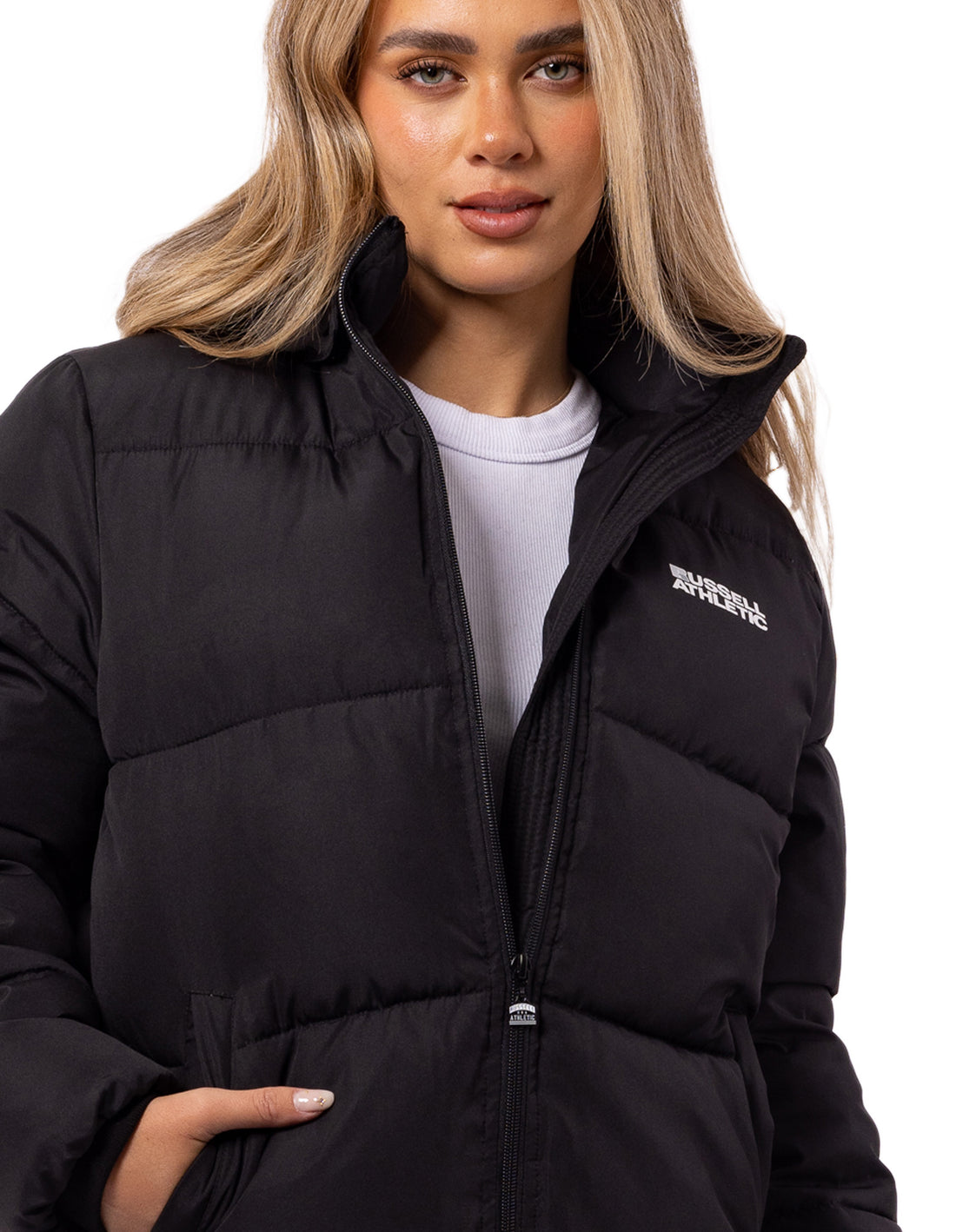 Geaca Russell Athletic Tribecca Dama Negrii | 69810-OMKJ
