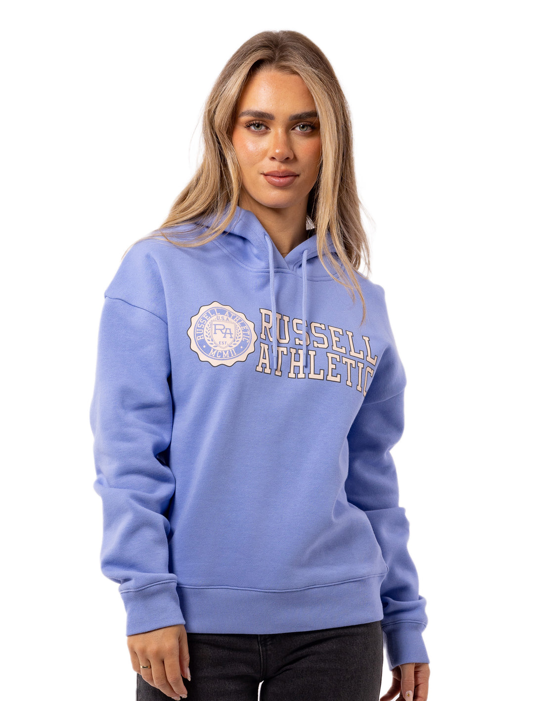 Hanorac cu Gluga Russell Athletic Collegiate Dama Lavanda | 46357-NDAQ