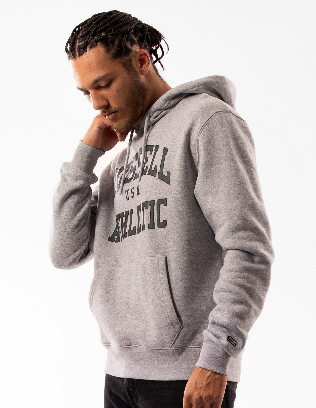 Hanorac cu Gluga Russell Athletic Houston Barbati Gri | 45160-OXGW