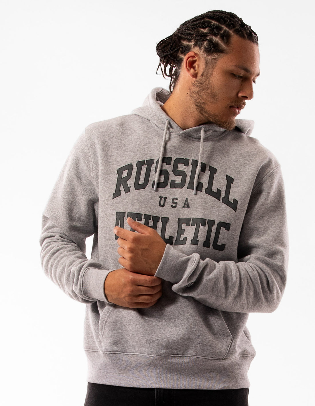 Hanorac cu Gluga Russell Athletic Houston Barbati Gri | 45160-OXGW