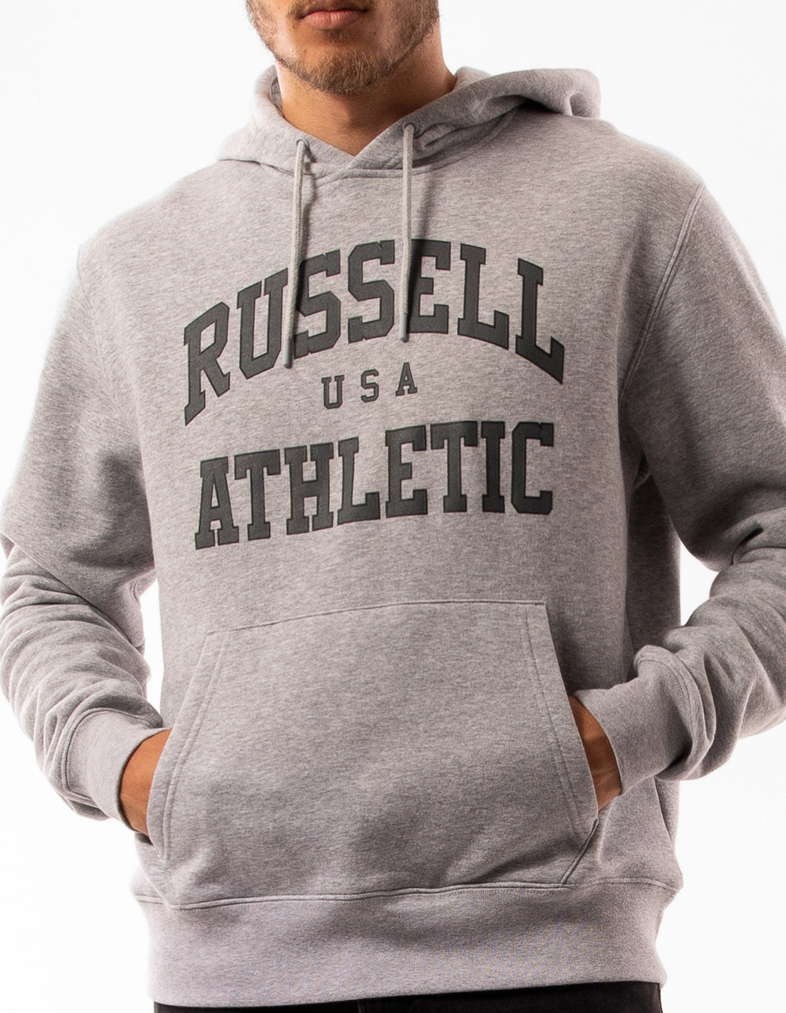 Hanorac cu Gluga Russell Athletic Houston Barbati Gri | 45160-OXGW
