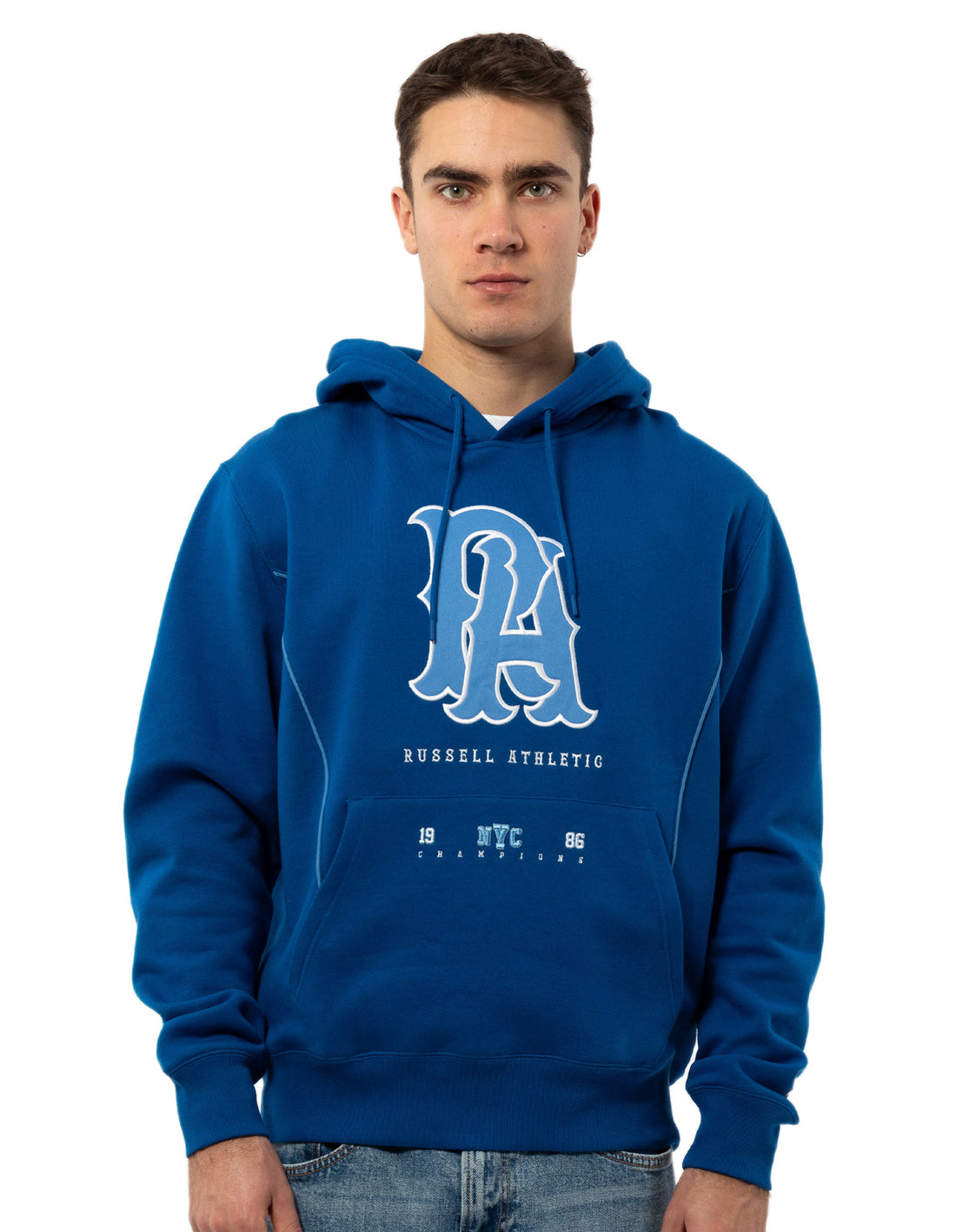Hanorac cu Gluga Russell Athletic Midfielder Barbati Albastri | 80751-EZOM