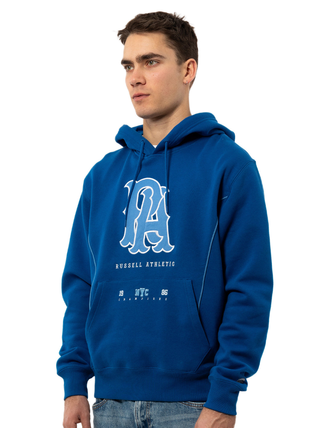 Hanorac cu Gluga Russell Athletic Midfielder Barbati Albastri | 80751-EZOM