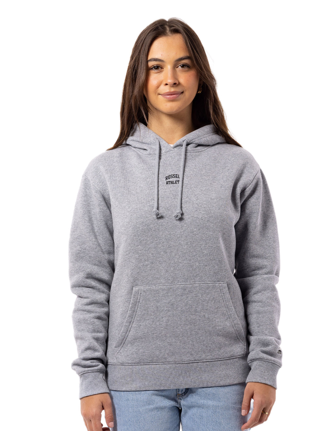 Hanorac cu Gluga Russell Athletic Originals Embriodered Dama Gri | 23579-SUVL