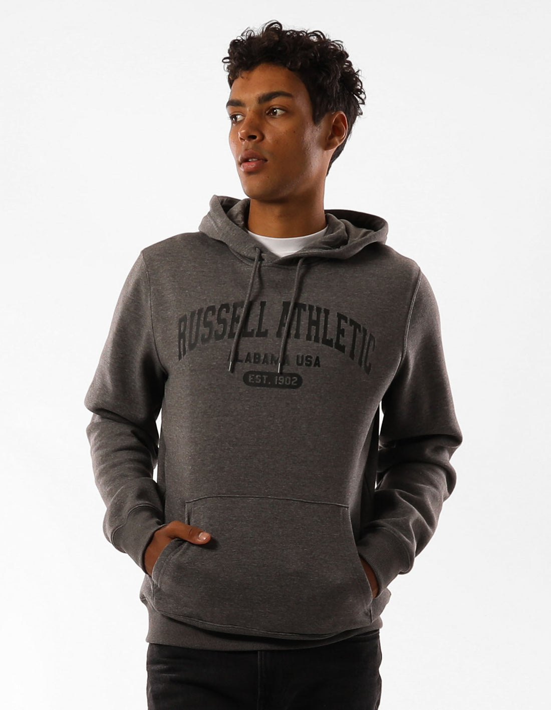 Hanorac cu Gluga Russell Athletic Originals Heritage Barbati Gri Inchis | 60571-IAZU