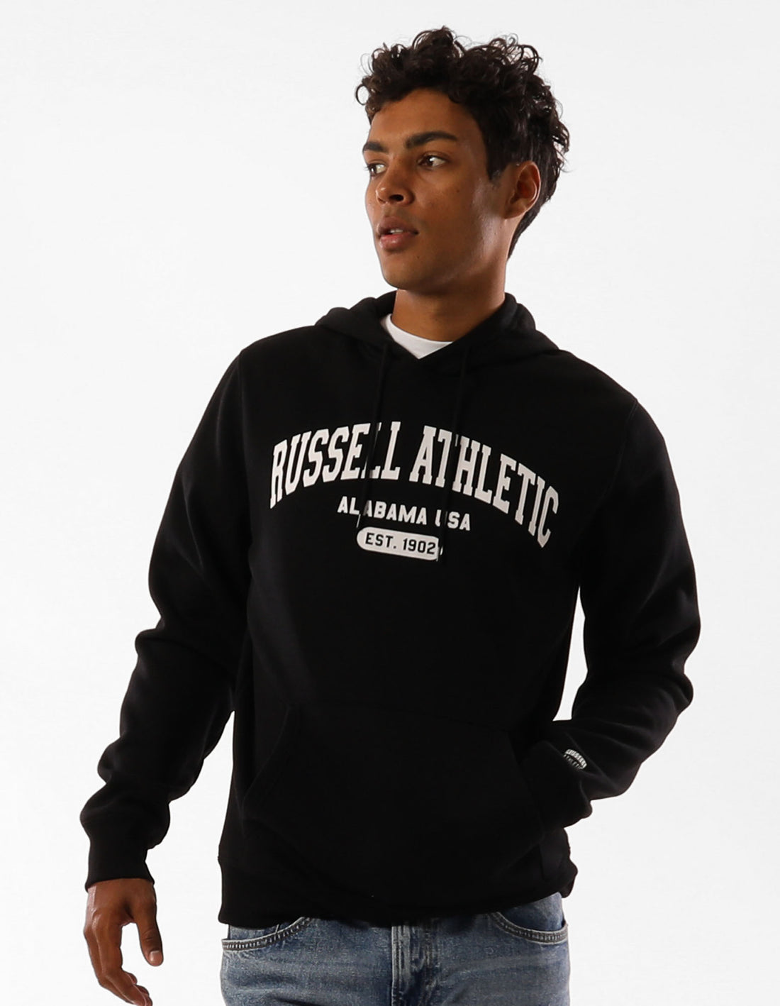 Hanorac cu Gluga Russell Athletic Originals Heritage Barbati Negrii | 61482-HLWO
