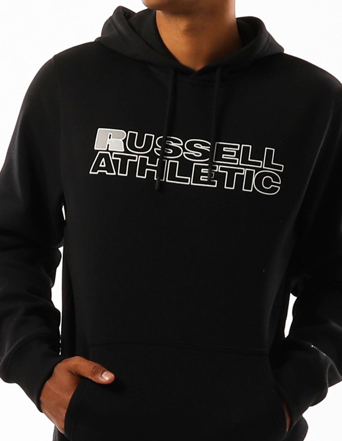 Hanorac cu Gluga Russell Athletic Original Modern Logo Barbati Negrii | 28357-YGIX