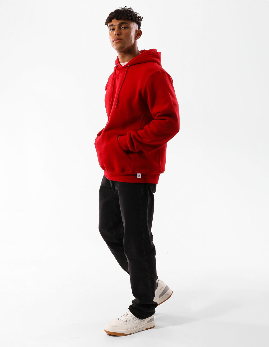 Hanorac cu Gluga Russell Athletic Unisex Dri Barbati Rosii | 15742-IQVP