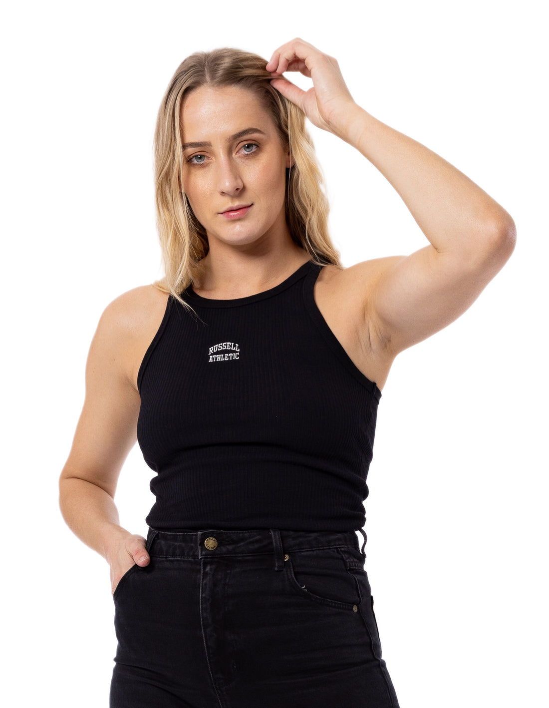 Maiouri Russell Athletic Originals Embroidered Dama Negrii | 08296-BPFG