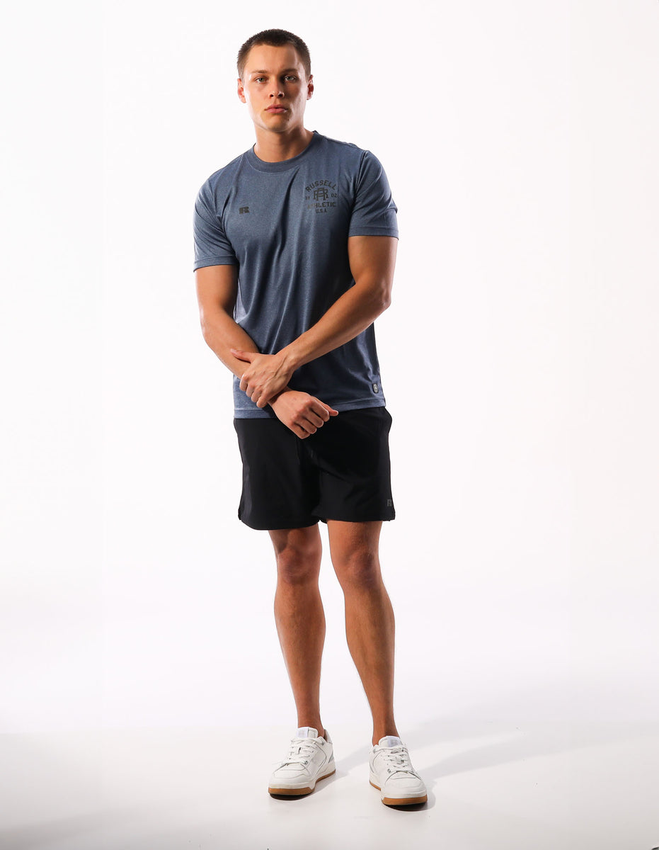Pantaloni Scurti Russell Athletic Active Stretch Barbati Negrii | 93856-NSPV