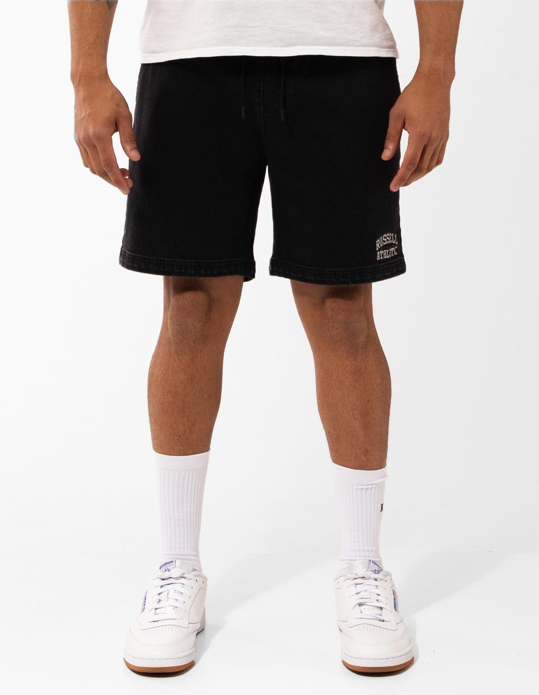 Pantaloni Scurti Russell Athletic Calabasas Denim Barbati Negrii | 27348-TMKQ