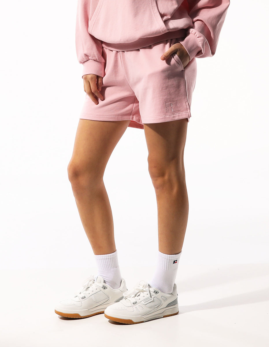 Pantaloni Scurti Russell Athletic Tonal Corp Inlay Logo Dama Roz Roz | 28310-QZGI