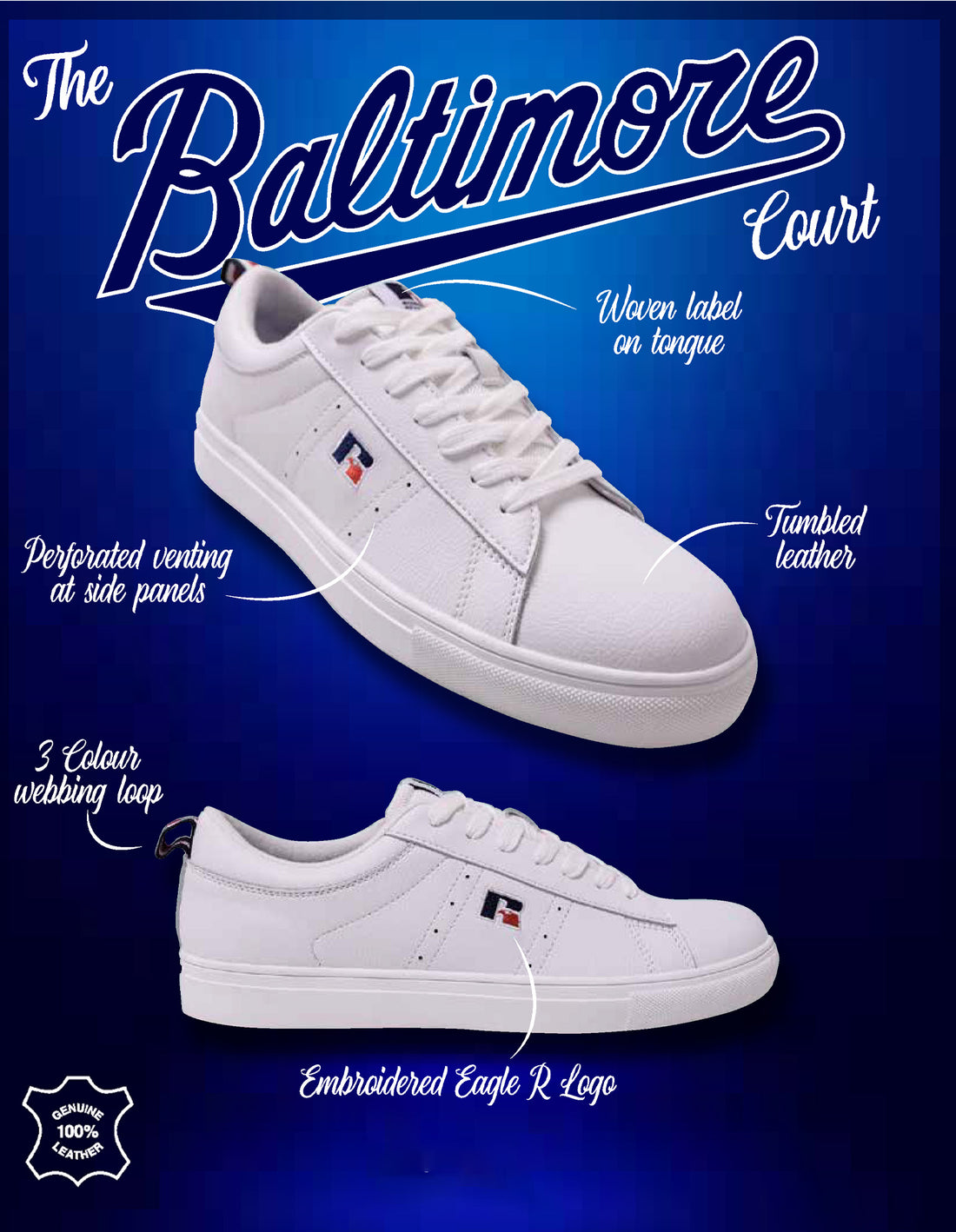 Pantofi Russell Athletic Baltimore Trainer Barbati Albi | 98302-UEKD