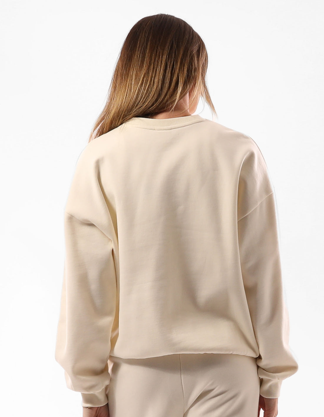 Pulovere Cu Decolteu Russell Athletic 1902 Oversized Dama Bej | 72913-WZLJ