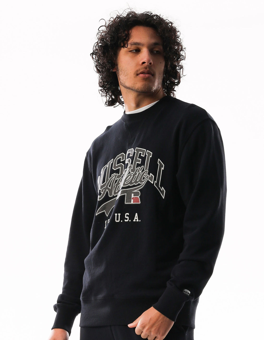 Pulovere Cu Decolteu Russell Athletic Arch Sport Barbati Gri | 01876-AMDB