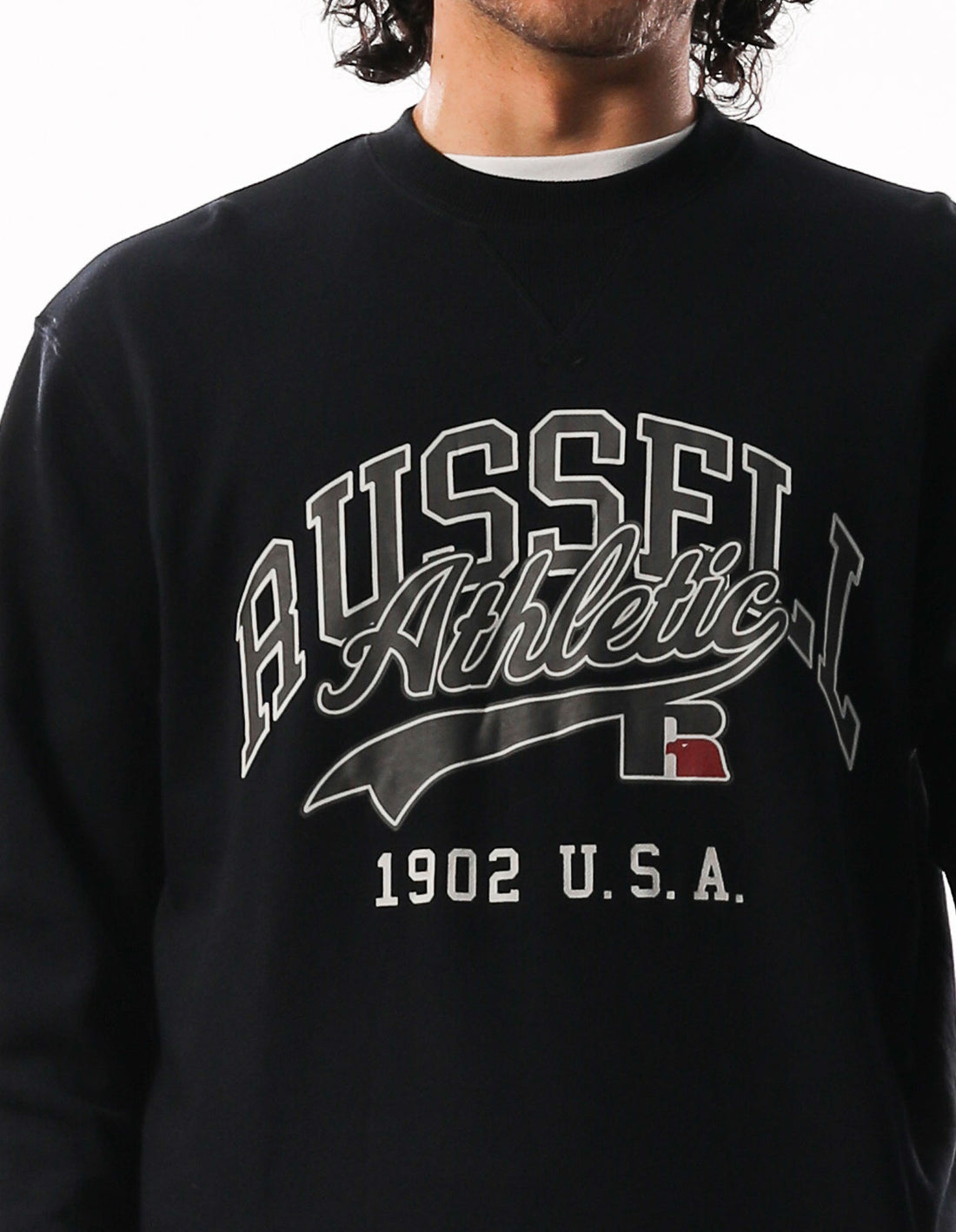 Pulovere Cu Decolteu Russell Athletic Arch Sport Barbati Gri | 01876-AMDB