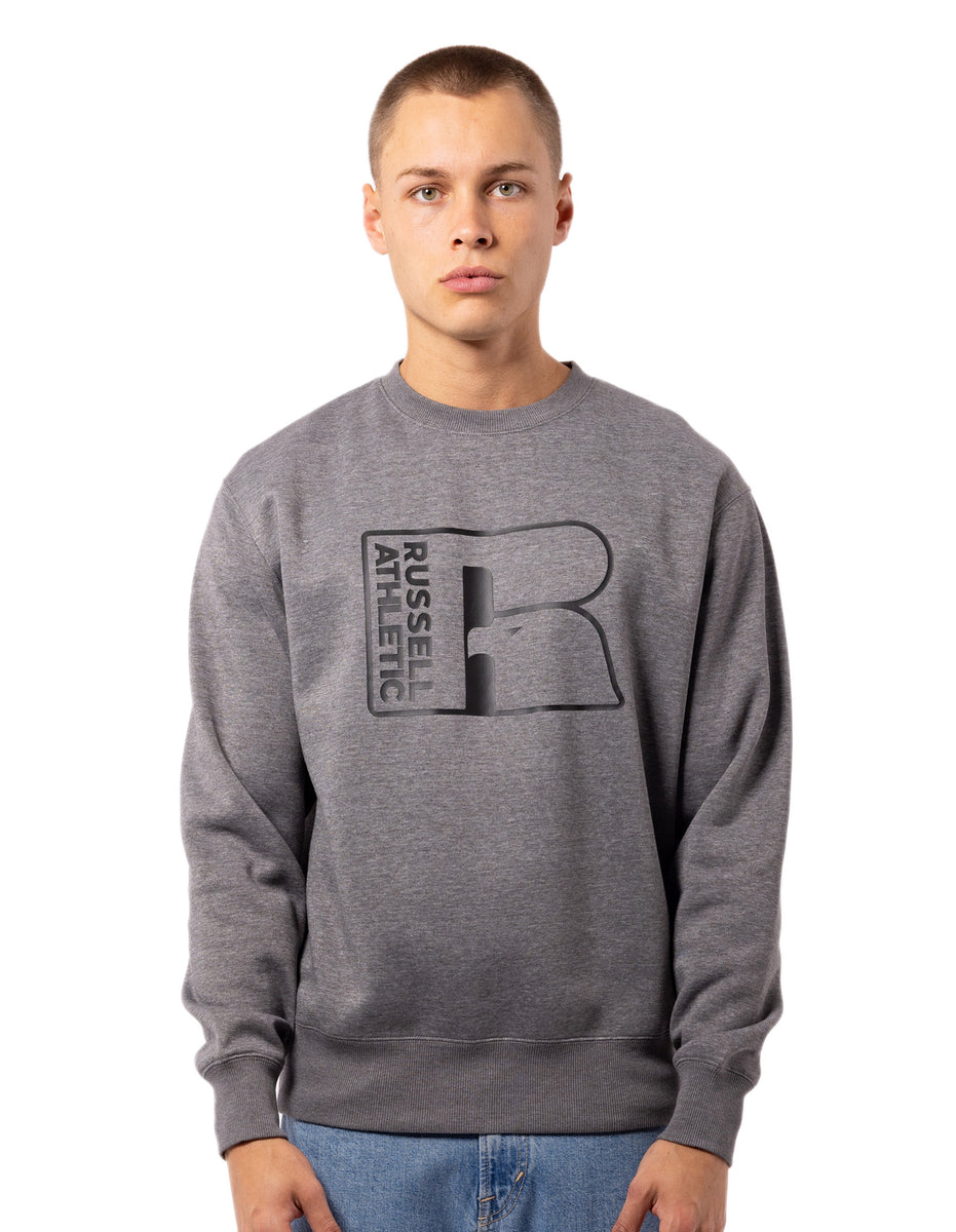 Pulovere Cu Decolteu Russell Athletic Corp Inlay Logo Barbati Gri | 12356-KNZS