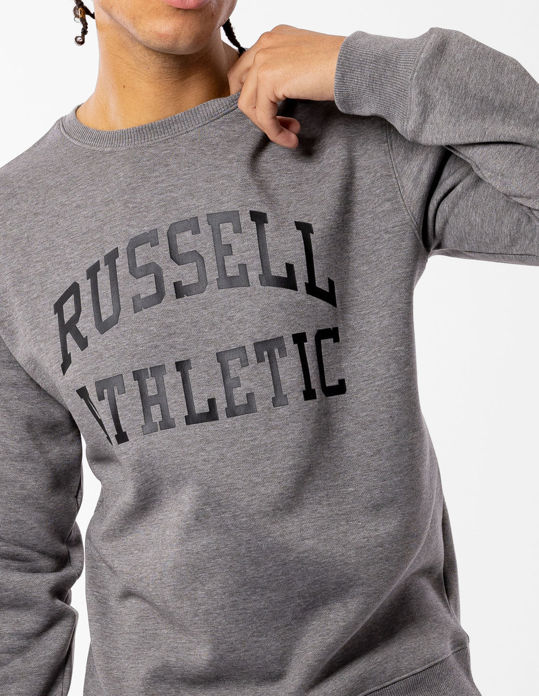 Pulovere Cu Decolteu Russell Athletic Core Arch Barbati Gri | 59086-NQTG
