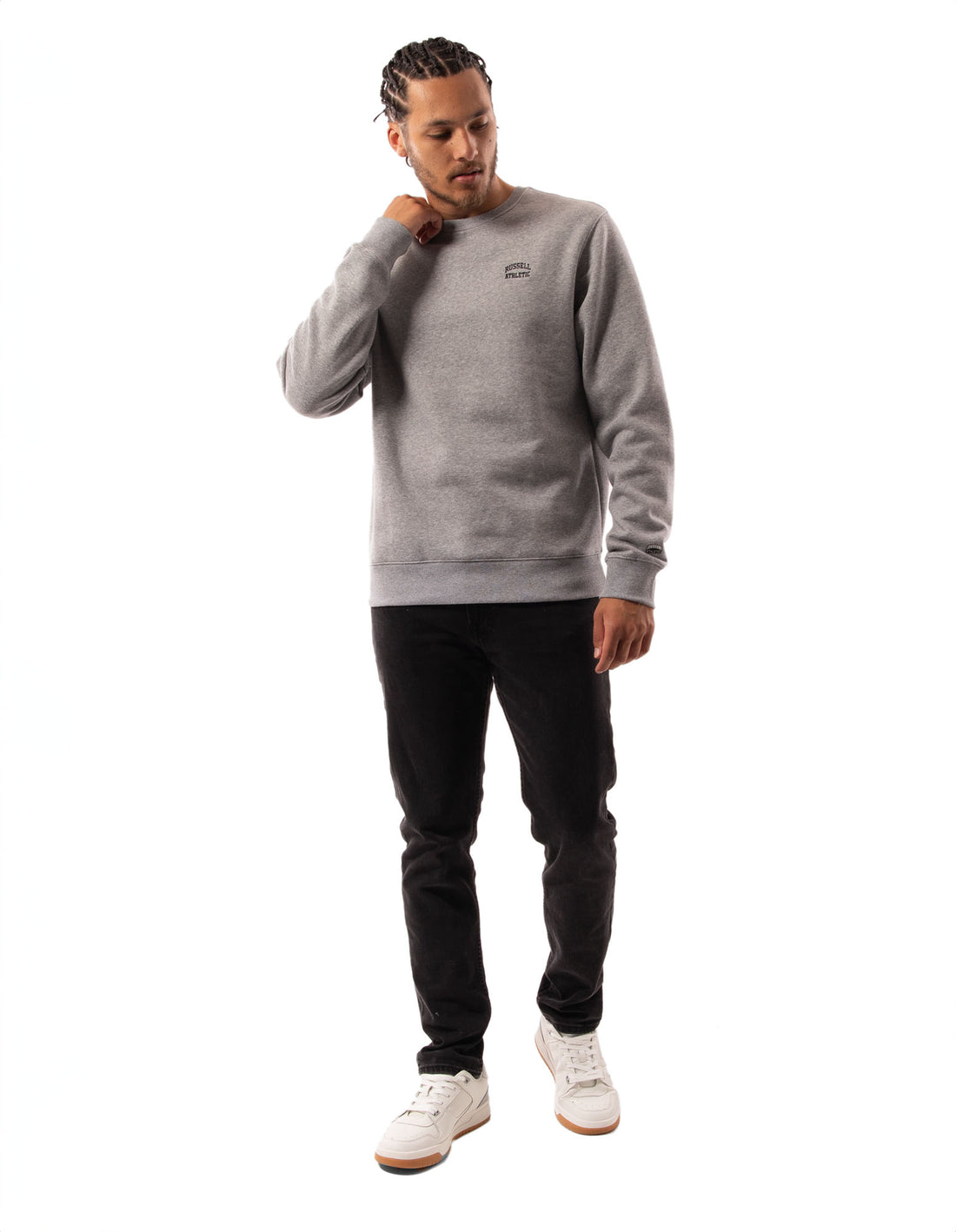 Pulovere Cu Decolteu Russell Athletic Originals Small Arch Barbati Gri | 80917-BGUQ