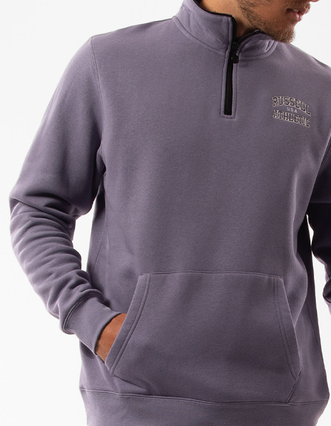 Top Russell Athletic Arch 1/4 Zip Barbati Violet | 86592-SFAW