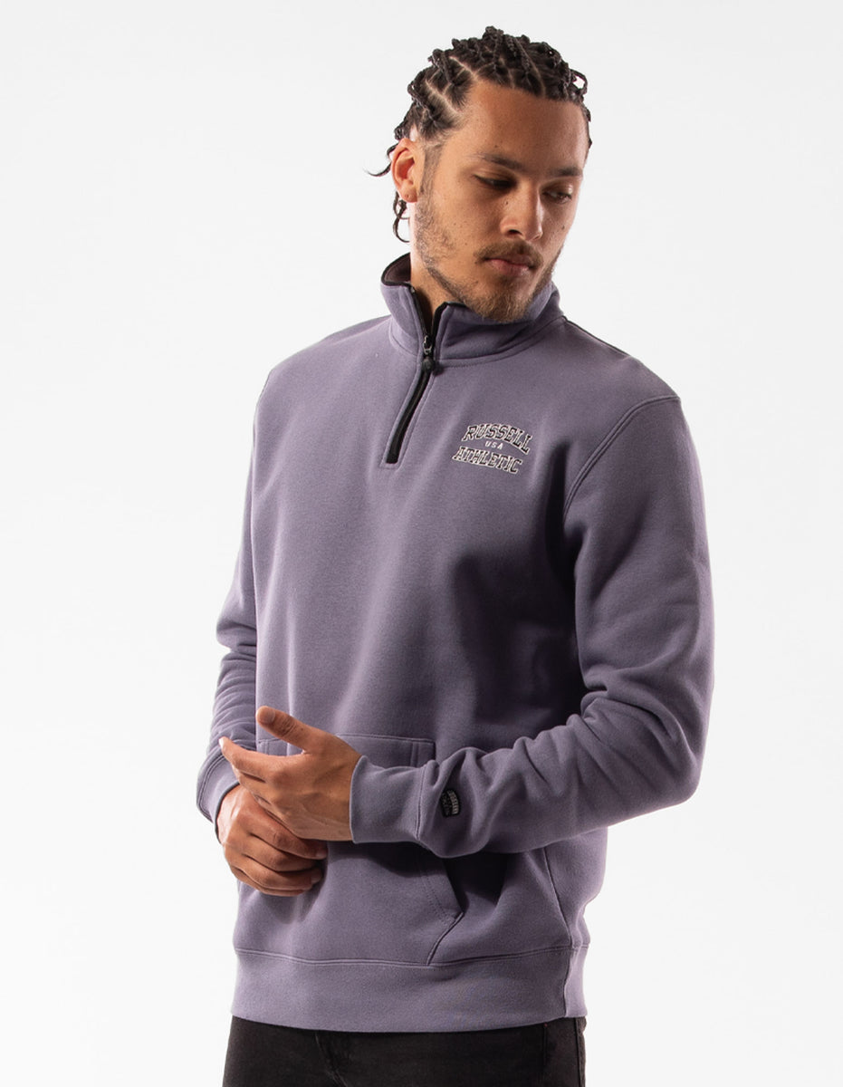 Top Russell Athletic Arch 1/4 Zip Barbati Violet | 86592-SFAW