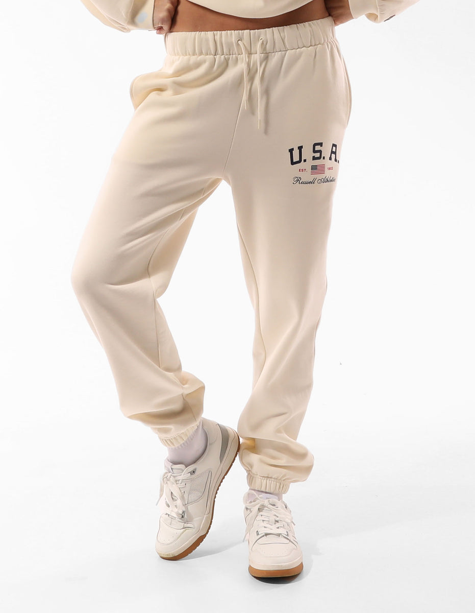 Track pants Russell Athletic 1902 Baggy Dama Bej | 45906-PHVT