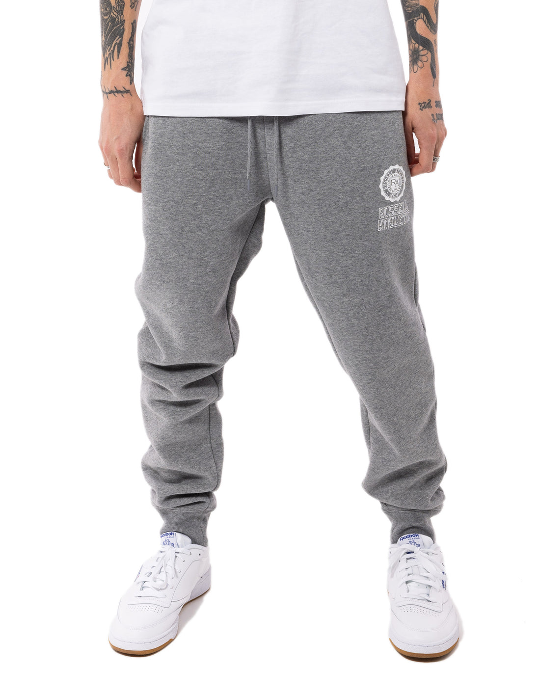Track pants Russell Athletic Collegiate Flock Barbati Gri | 03689-VAUT