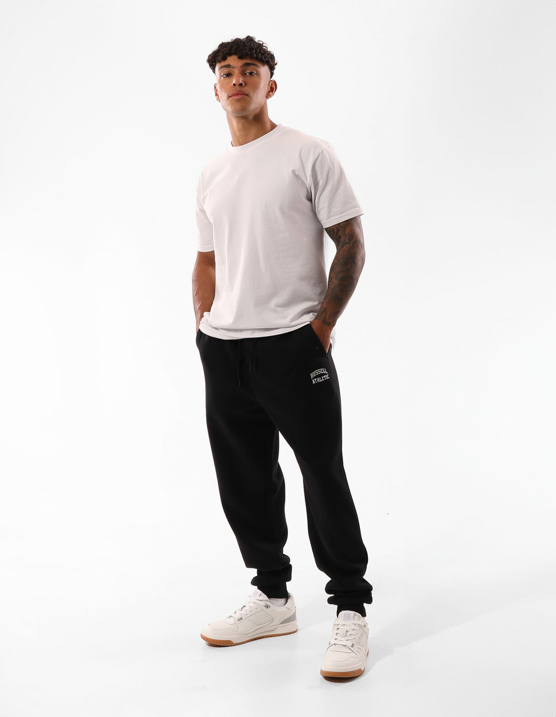 Track pants Russell Athletic Originals Small Arch Cuff Barbati Negrii | 20538-RQGD