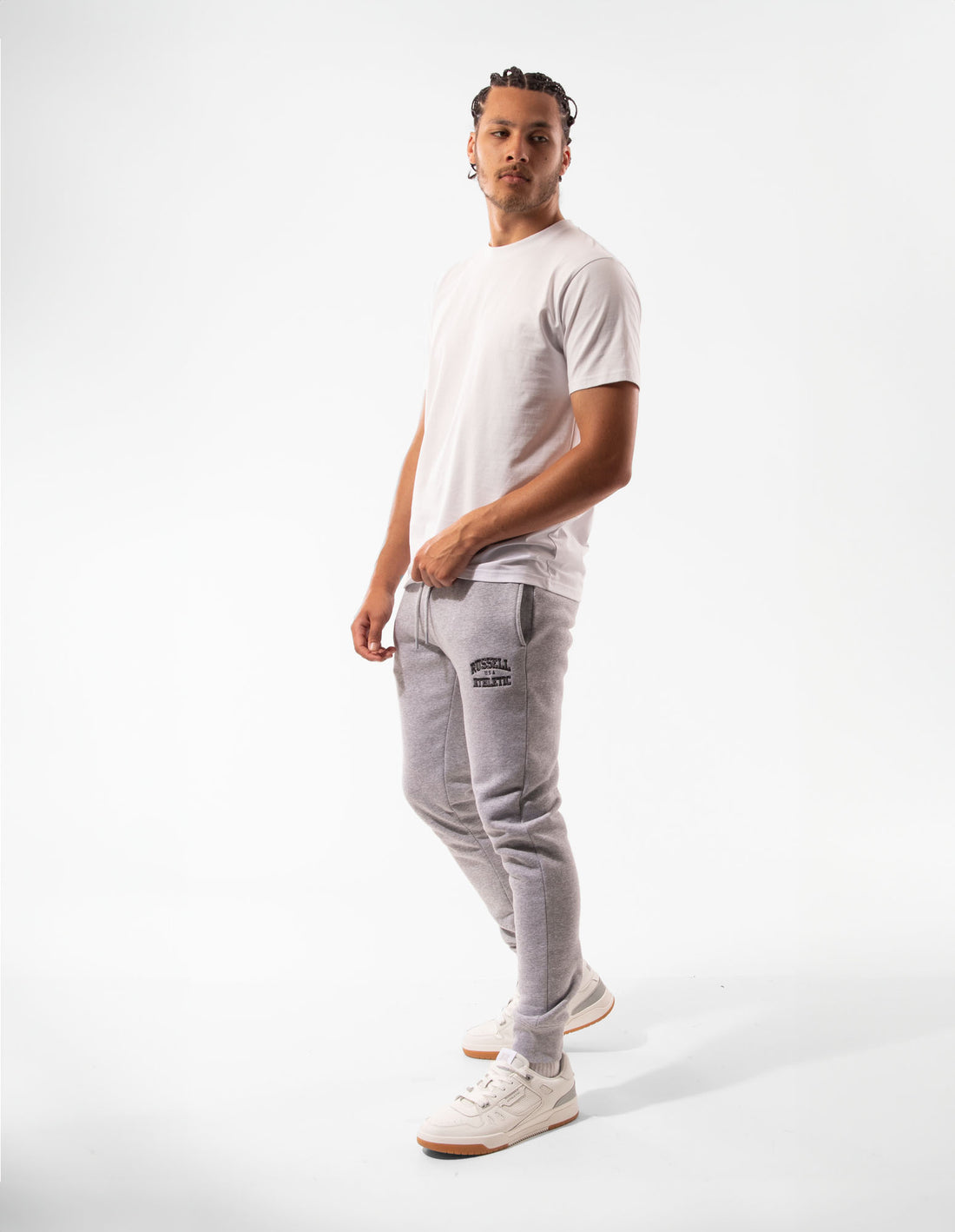 Track pants Russell Athletic Sierra Barbati Gri | 97348-LJRD