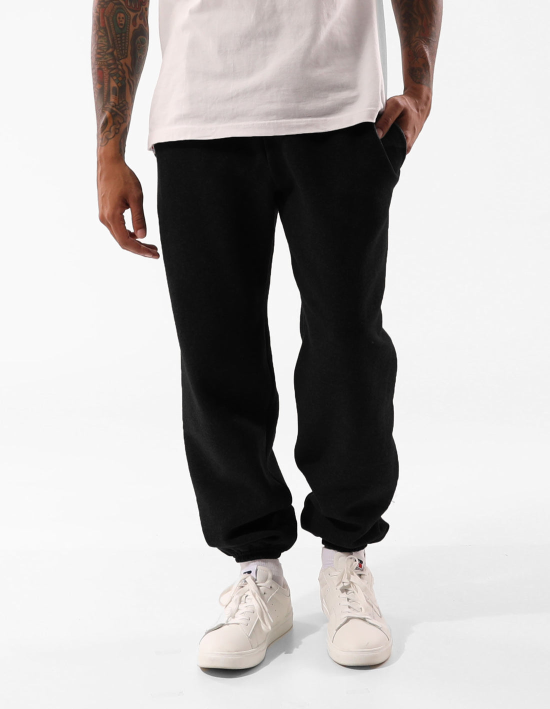 Track pants Russell Athletic Unisex Dri Barbati Negrii | 98240-PDXA