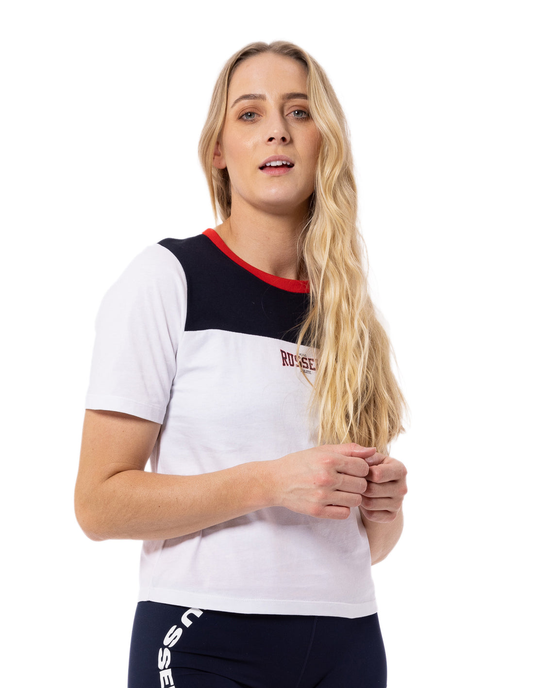 Tricouri Russell Athletic Americana Vintage Dama Albi | 04257-DLWZ