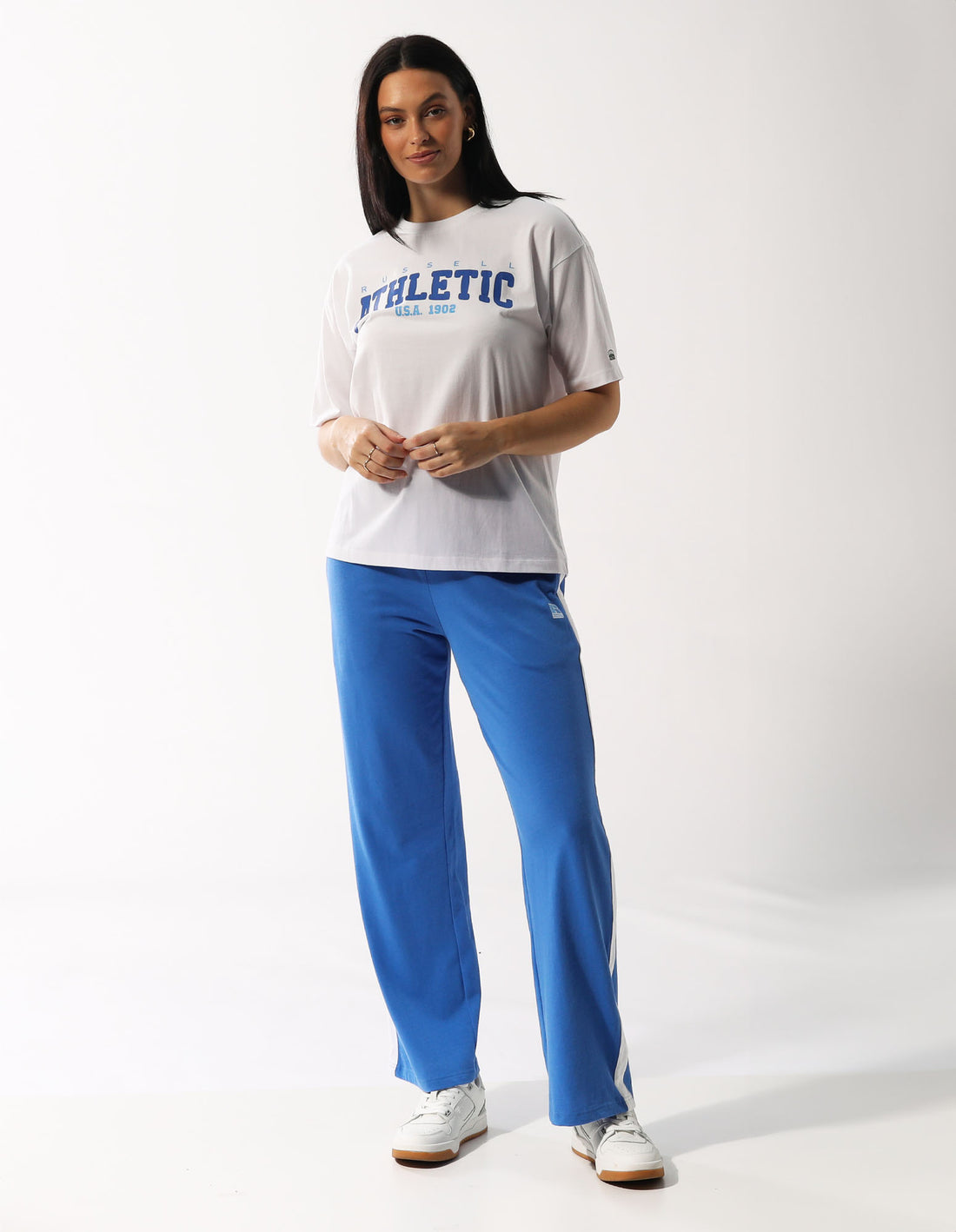 Tricouri Russell Athletic Halston Oversize Dama Albi | 41593-LKYE